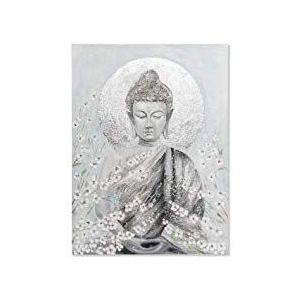 Dekodonia S3007111 schilderij acryl en hout canvas Oosterse Boeddha, 90 x 3 x 120 cm