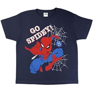 Marvel Comics Spiderman Go Spidey Jongens T-shirt Marine 128 | Ages 2-13, Kinderkleding, Avengers, Spiderman Kids Top, Peuter aan Teens, Boys Idee van de Gift