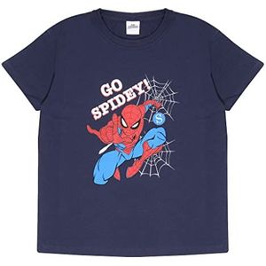 Marvel Comics Spiderman Go Spidey Jongens T-shirt Marine 128 | Ages 2-13, Kinderkleding, Avengers, Spiderman Kids Top, Peuter aan Teens, Boys Idee van de Gift