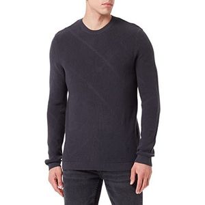 TOM TAILOR Denim Uomini Gebreide trui met structuur 1032325, 29476 - Coal Grey, XXL