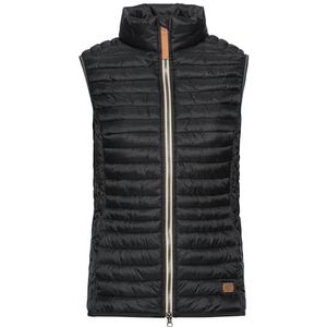 camel active Kort licht gewatteerd vest met elastische manchetten, zwart, 40