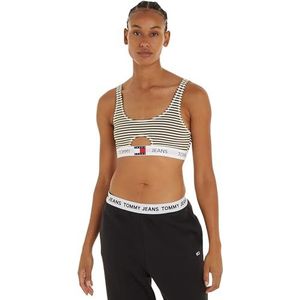 Tommy Jeans Sleutelgat Bralette Print Tj Skinny Stripe M, Tj Skinny Streep, M