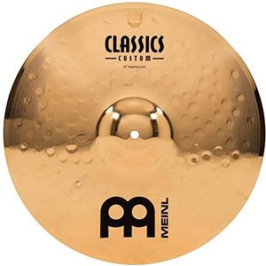 Meinl Cymbals Classics Custom Brilliant Powerful Crash 16 inch (video) drumstel bekken (40,64 cm) B12 brons, briljante afwerking (CC16PC-B)