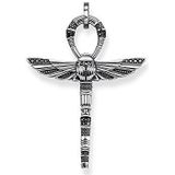 Thomas Sabo Heren hanger levenskruis met karabijnhaak 925 sterling zilver PE778-643-11, Eén maat, Zilver, Zirkonia