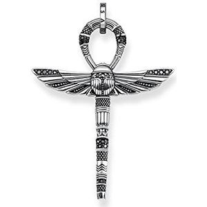 Thomas Sabo Heren hanger levenskruis met karabijnhaak 925 sterling zilver PE778-643-11, Eén maat, Zilver, Zirkonia