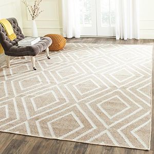 Safavieh Kelim-tapijt, KLM516, handgeweven wol en viscose, ivoor/beige, 160 x 230 cm