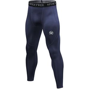 MEETWEE Compressiebroek Heren Sport Leggings Lange Hardloopbroek Ademend Functioneel Ondergoed Tights Ondergoed