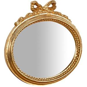 Biscottini Wandspiegel Shabby L29xPR4xH28 - badkamerspiegel antieke gouden afwerking - spiegel wooncultuur slaapkamer spiegel