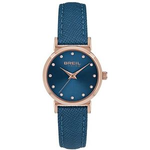 Breil - BELLA horloge van staal voor dames, roségoud - blauw, misura unica, riem
