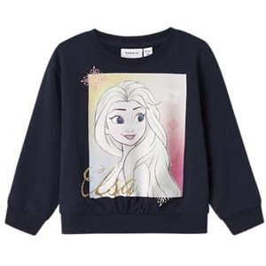 NAME IT Meisjes Nmfjill Frozen Nreg Sweat Unb Wdi, navy blazer, 92
