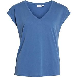 VIMODALA V-hals S/S TOP/SU - NOOS, Federal Blue, S