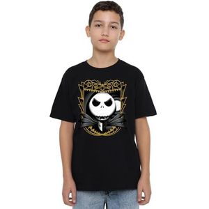 The Nightmare Before Christmas Jack Skellington Shaded Unisex Kids T-shirt, zwart, 5-6 jaar, Zwart, 5-6 jaar