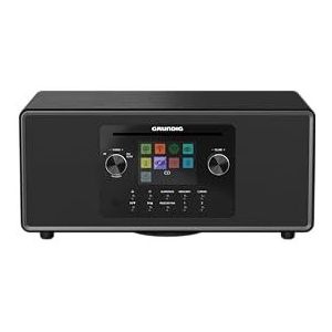 Grundig DTR 7100 All-In-One internet- en digitale radio DAB+, FM, 2.1 radio met subwoofer, 42 W RMS, cd-station, USB, Spotify Connect, alarmfunctie, automatische slaapfunctie, kleurendisplay, zwart