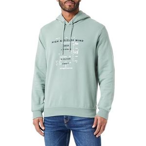 s.Oliver Sweatshirt voor heren met lange mouwen en capuchon, groen, M, groen, M