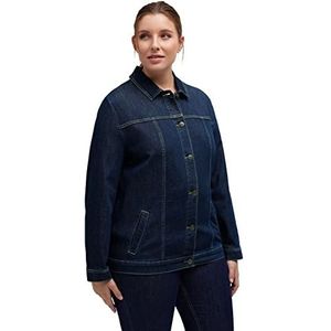 Ulla Popken Damesjas, Blue Denim, 54/56, Blue Denim, 54-56