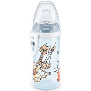 NUK Active Cup drinkbeker | 12+ maanden | lekvrije drinksnavel | clip & beschermkap | BPA-vrij | 300 ml | Disney Winnie Puuh | blauw