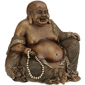 ORIENTAL FURNITURE 10"" Zitting Hotei Happy Boeddhabeeld