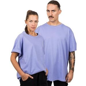 Blackskies Team Oversize Heavyweight hoodie T-shirt met flock | streetwear luxe pullover heren dames sweater sweatshirt trui met flock, lavendel, XXL