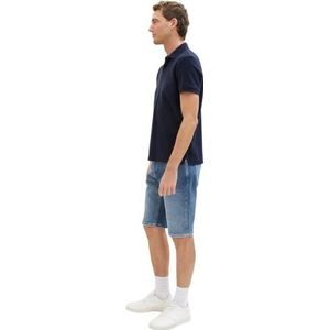 TOM TAILOR Heren jeans bermuda shorts met stretch, 10118 - Used Light Stone Blue Denim, 29