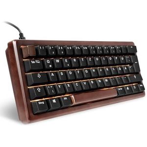 Sharkoon - SKILLER SGK50 S4 - Gaming Toetsenbord - Hout - RGB Verlichting, PBT Toetskappen, Gele G PRO 3.0 Schakelaars