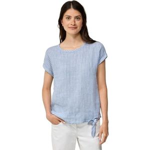 Cecil Damesblouseshirt van linnen, Chambray Forever Blue, M