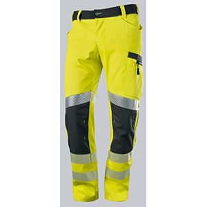 BP 2043-847-6656 werkbroek voor heren, 85,5% polyester, 12% katoen, 2,5% elastaan, waarschuwingsgeel/antraciet, 3D-snit, ergonomische pasvorm, maat 54N