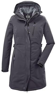 Killtec - KOW 165 WMN PRK - Parka - Zilverkleur - Water- en Winddicht met Teddyfleece en Afneembare Capuchon