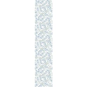 Ambiance Sticker Vliesbehang voorgelijmd rol behang blauwe jasmijnbloemen decoratieve lijm - 1 rol H 300 x B 60 cm