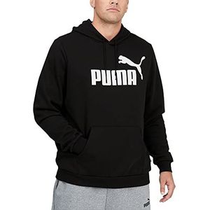 PUMA mens Essentials Big Logo Fleece Hoodie Big & Tall Hooded Sweatshirt, Cotton Black, 3XLarge US