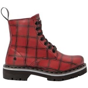 Art 1166 Marina, uniseks laarzen voor volwassenen, rood, 37 EU, rood, tartan, 37 EU
