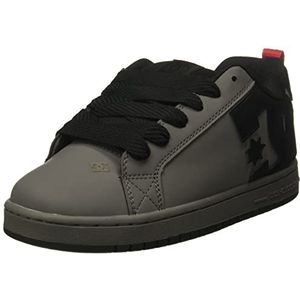 DC Men's Court Grafisch Casual Skate Shoes, grijs/zwart/rood, 45 EU