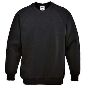 Portwest B300 Roma Sweatshirt, Normaal, Grootte 2XL, Zwart