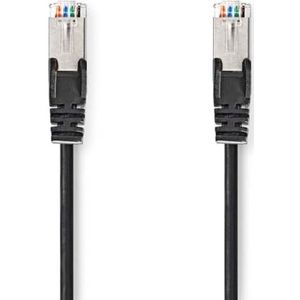 NEDIS Cat 5e-kabel | SF/UTP | RJ45 (8P8C) stekker | RJ45 (8P8C) stekker | 10,0 m | rond | PVC | zwart | plastic zak