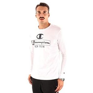 Champion Graphic Shop Authentic L-s T-shirt voor heren, Wit, XL