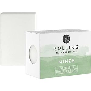 SOLLING - Naturkosmetik - Munt Kokoszeep - 100 g - Handzeep