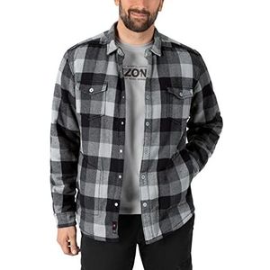 Timezone heren overshirt, zwart (black check), 3XL