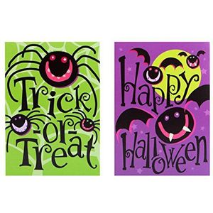 Hallmark Halloween Uitnodigingen 'Spinnen en Batjes' - Pack van 6