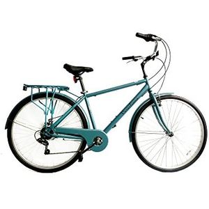 Versiliana Vintage fietsen - City Bike - Resistene - praktijk - comfortabel - perfect voor stadsmovers (Blue AVIO/ZWART, HEREN 71 cm)