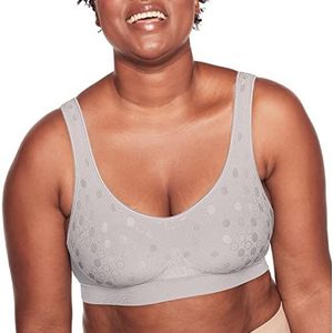 Bali Comfort Revolution Shaping beugelvrije beha met slimme maten voor dames, Kristal grijs patroon, XL