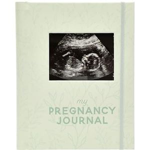 Pearhead Little Bundle of Joy Zwangerschap Journal, Keepsake Zwangerschap Memory Book met echo foto, eerste tot derde trimester mijlpaal tracker, salie groen blad