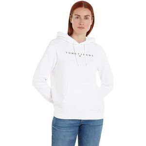 Tommy Jeans TJW REG LINEAR HOODIE DW0DW17324 Pullover Hoodie, Wit (Wit), XXS, Wit (wit), XXS