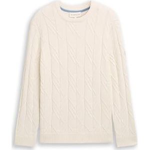 TOM TAILOR heren trui, 10348 - Gardenia White, XL