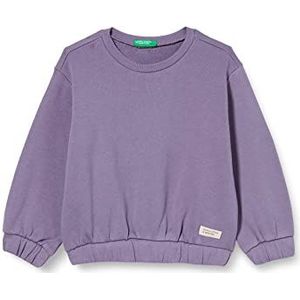 United Colors of Benetton Sweatshirt met lange mouwen voor meisjes, met ronde hals, donkerpaars 0c2, 12 Maanden