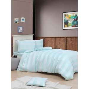 Nuit Des Rêves Mint XL quilt cover-set (155 x 200 cm), 70% katoen/30% polyester, inclusief 1 kussensloop (80 x 80 cm), machinewasbaar, elegante knoopsluiting