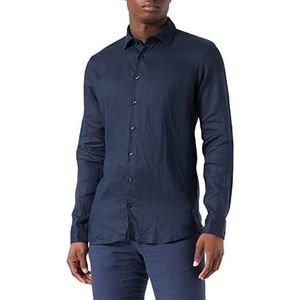 Seidensticker Men's Extra Slim Fit shirt met lange mouwen, blauw, 40, blauw, 40
