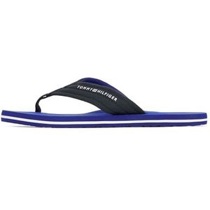TOMMY HILFIGER - HILFIGER NYC BEACH SANDAL - Slippers - Blauw - Materiaal: Rubber