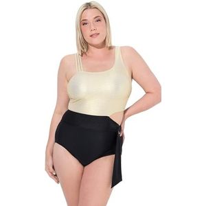 Ulla Popken - Badpak - Zwart / Wit - Color-Blocking