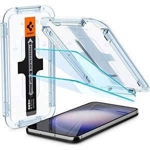 Spigen Glas.tR EZ Fit Screenprotector compatibel met Samsung Galaxy S23 Plus, 2 Stuks, Kristalhelder, Anti-Scratch, Responsieve Aanraking, Case friendly, 9H Gehard Glas