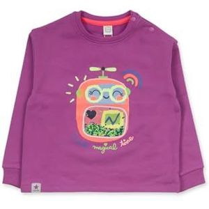 Tuc Tuc Sweatshirt van pluche voor meisjes, paars, collectie Robot Maker, Violet, 9 Maanden