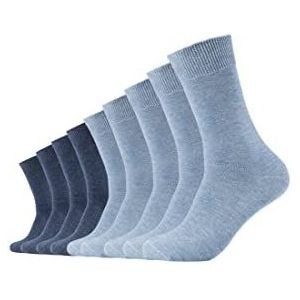 Camano Uniseks sokken, verpakking van 9 stuks, blauw (Stone Mel (99) + jeansblauw 0099), 43-46 EU